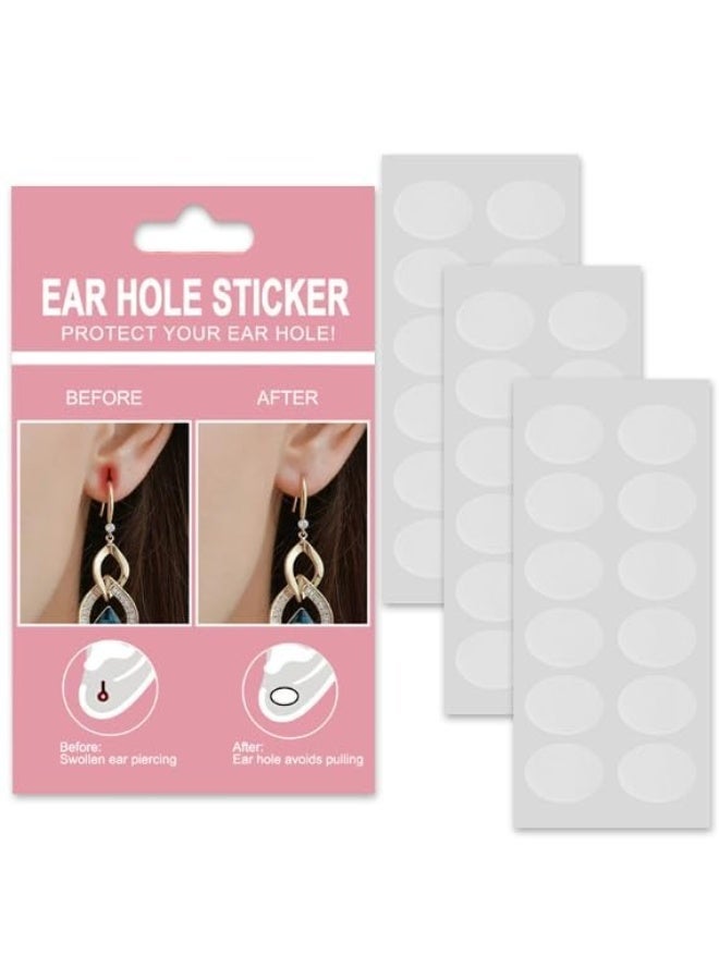zoba Clear earlobe support patches for heavy piercings - 60-pack - Ear piercing protector against stretching and tearing - Image 1